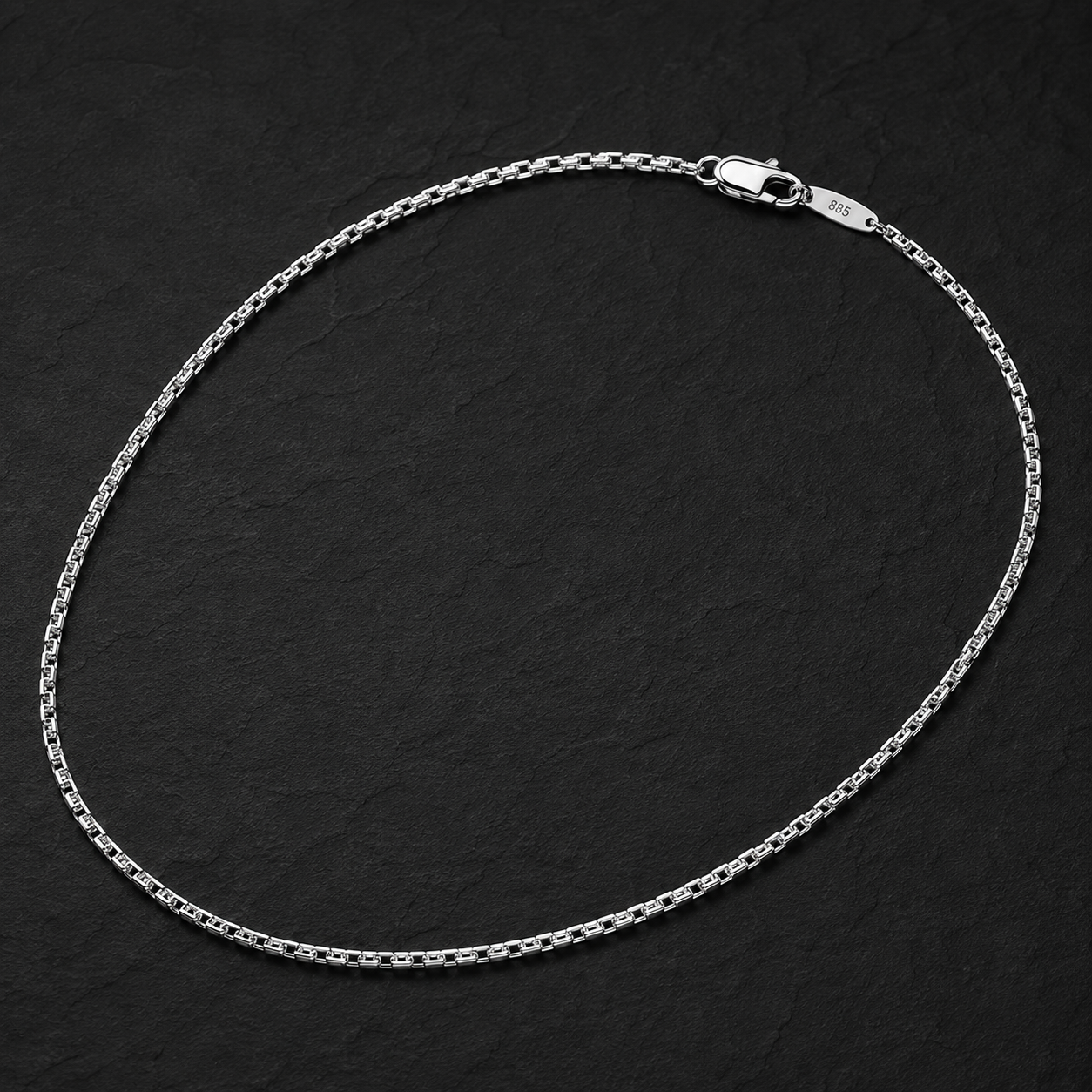 Vanguard Silver Box Chain Necklace