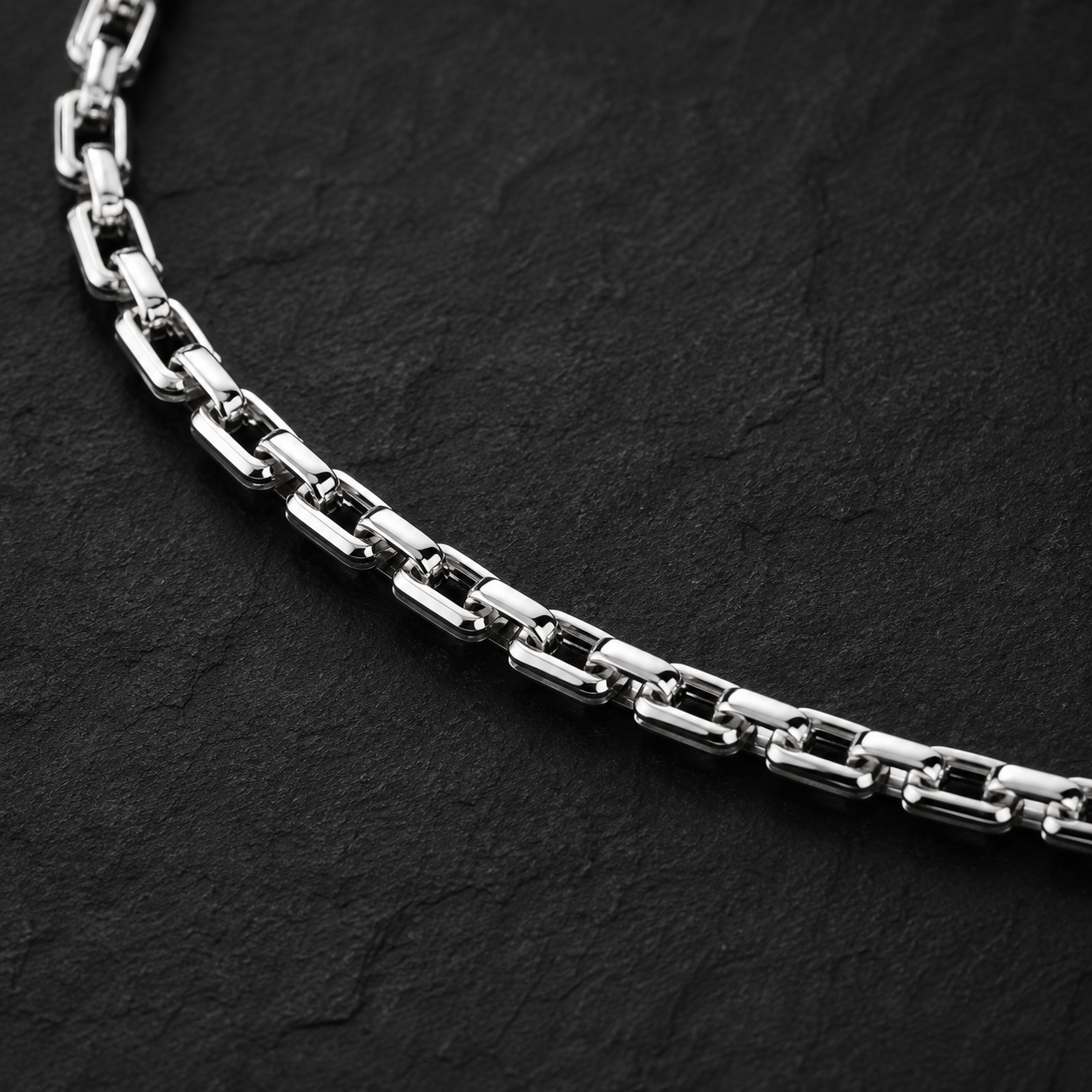 Vanguard Silver Box Chain Necklace