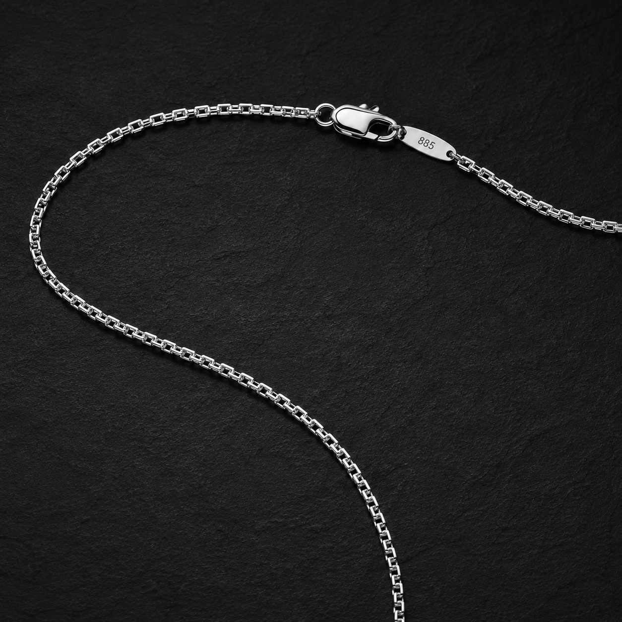 Vanguard Silver Box Chain Necklace