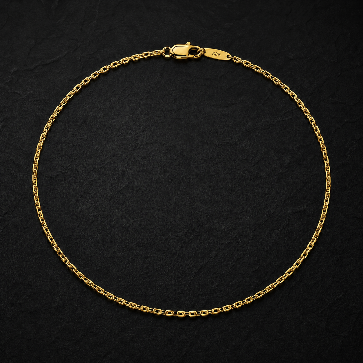 Imperial Gold Box Chain Necklace