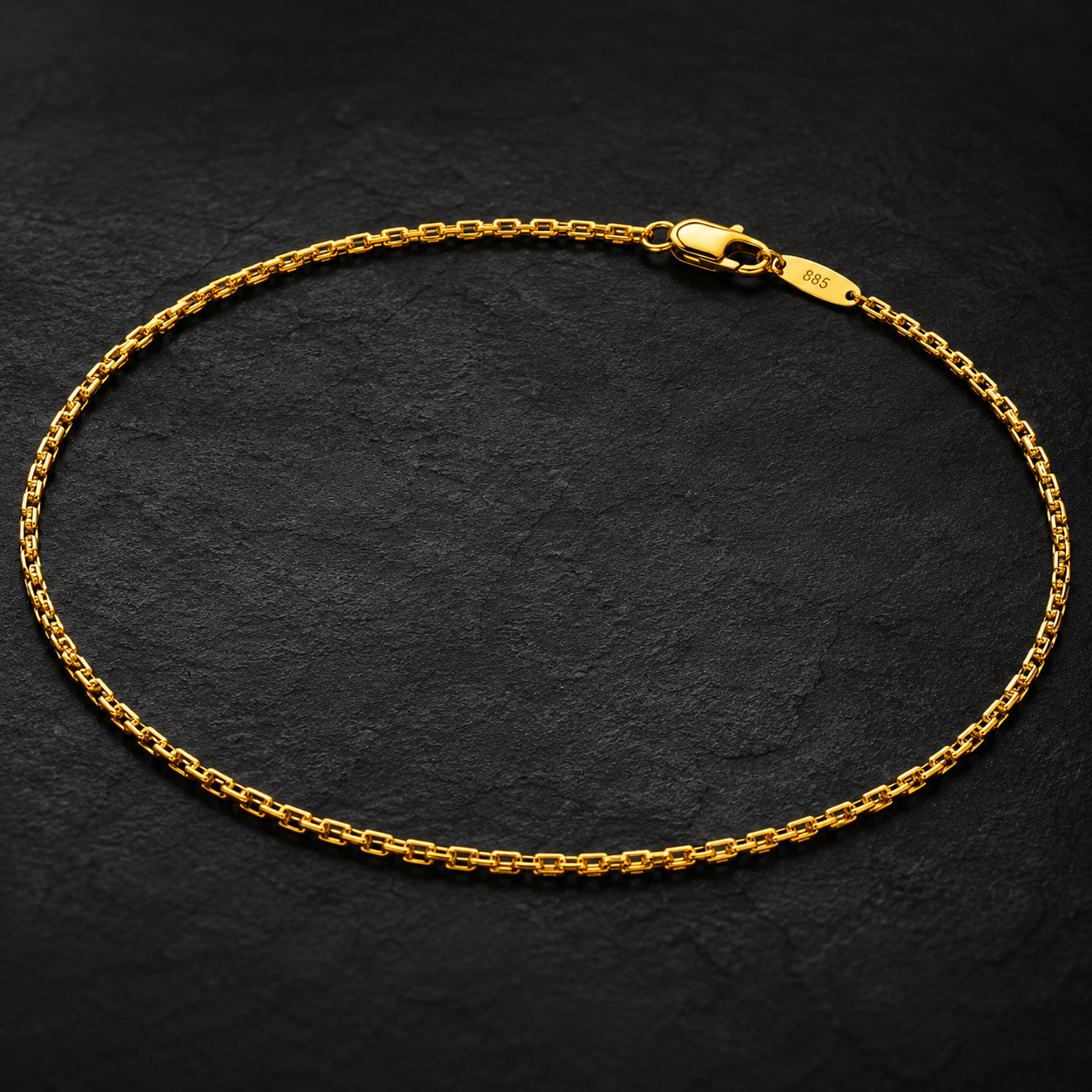Imperial Gold Box Chain Necklace