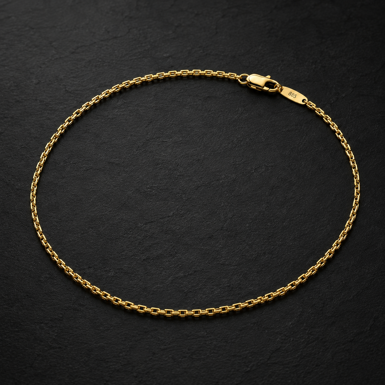 Imperial Gold Box Chain Necklace