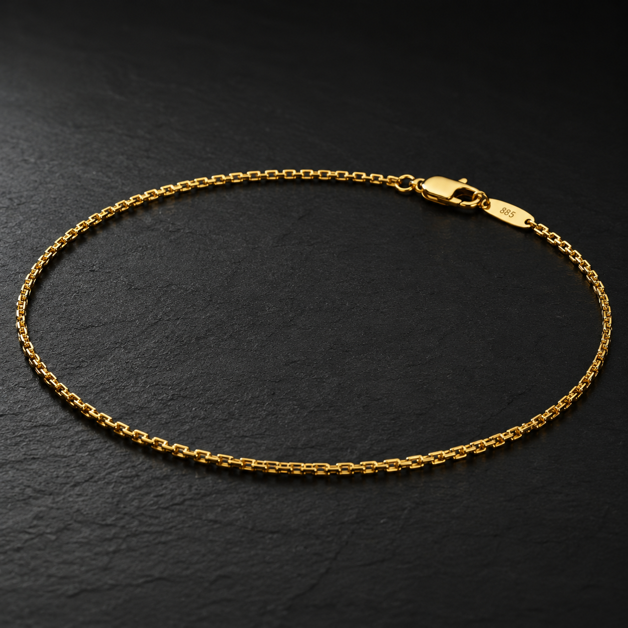 Imperial Gold Box Chain Necklace