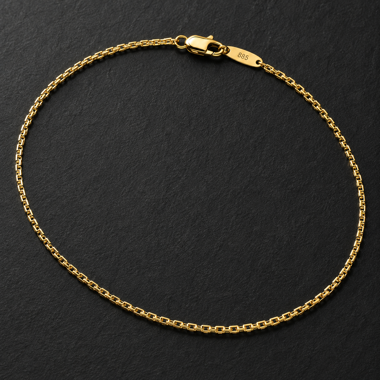 Imperial Gold Box Chain Necklace