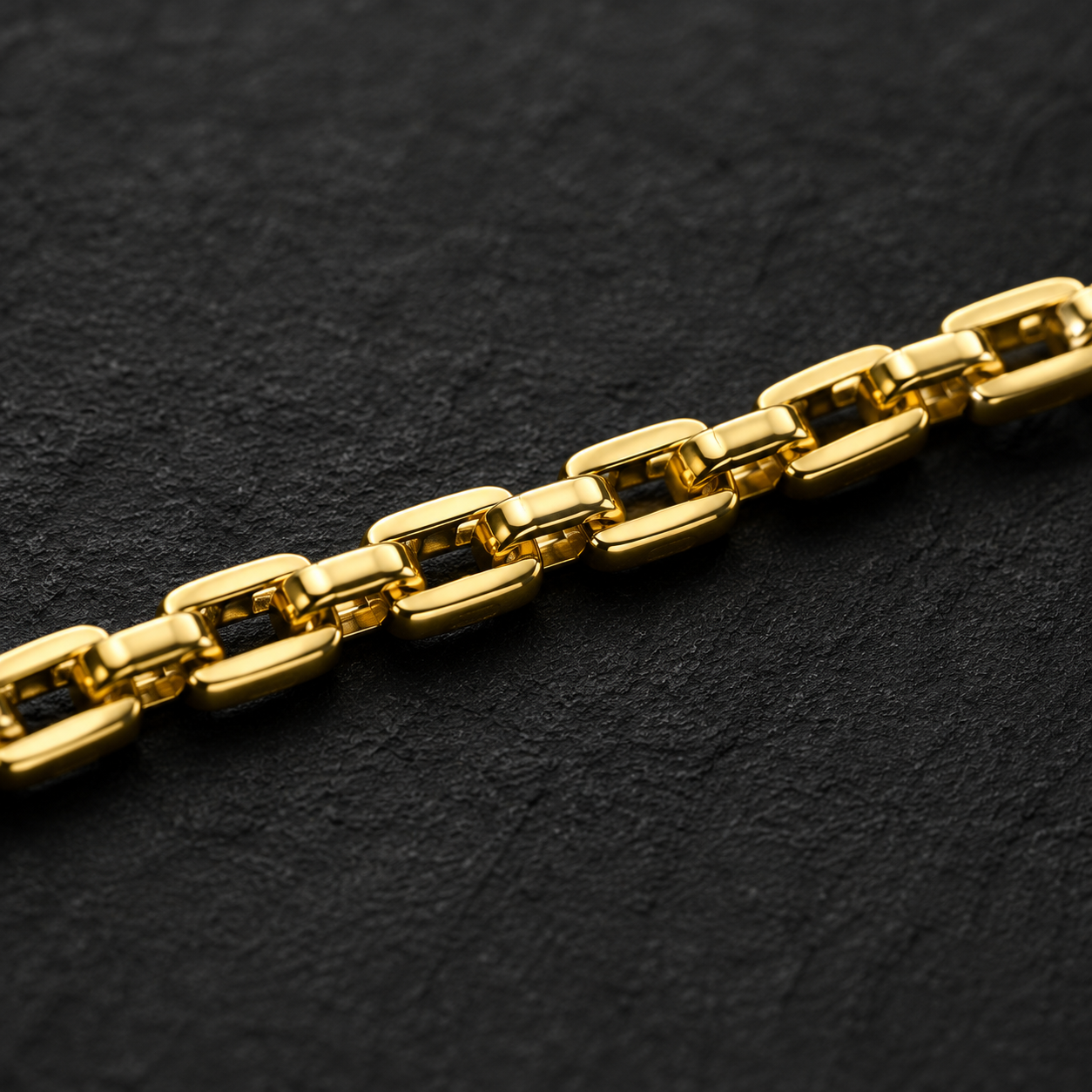 Imperial Gold Box Chain Necklace