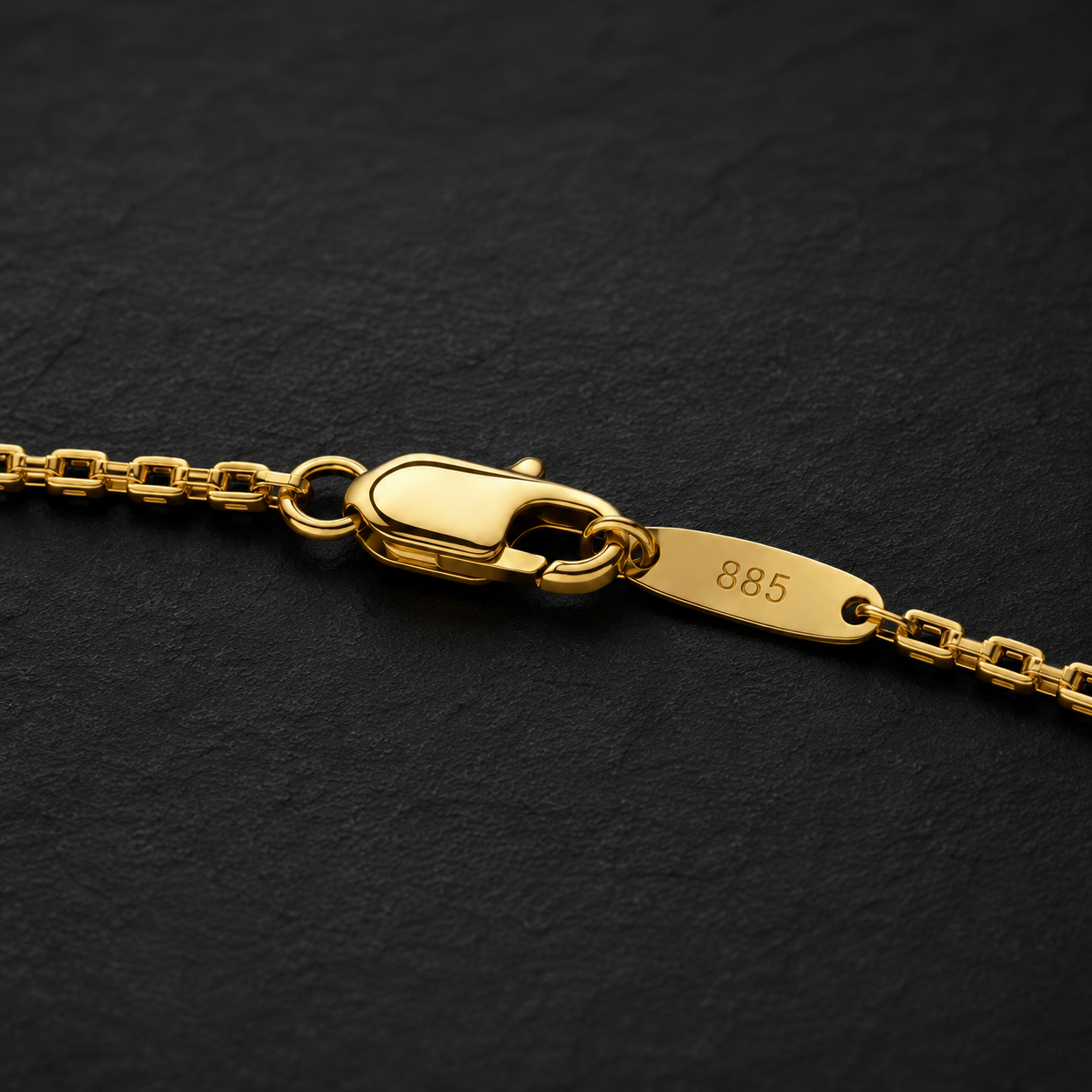 Imperial Gold Box Chain Necklace