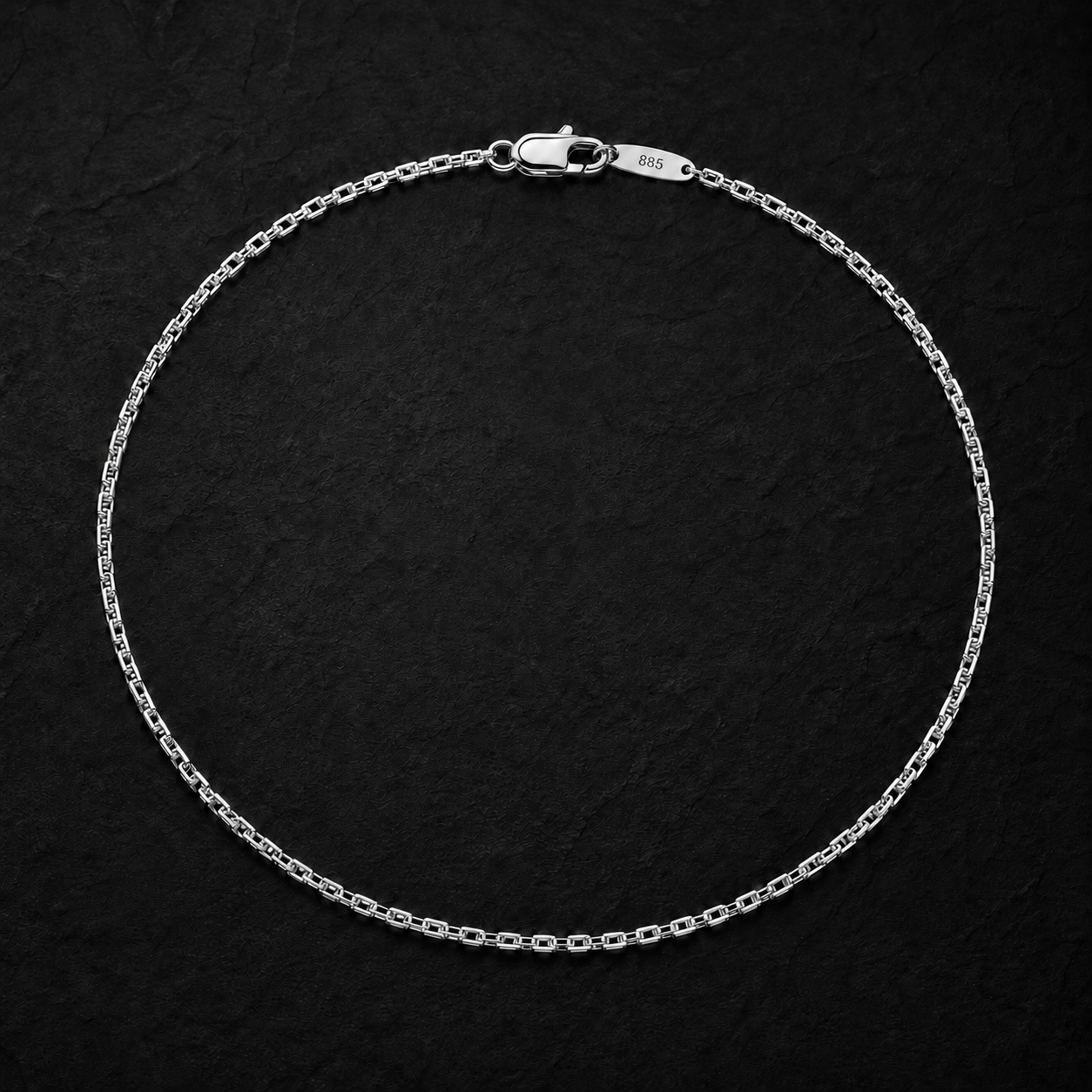 Monolith Silver Box Chain Necklace