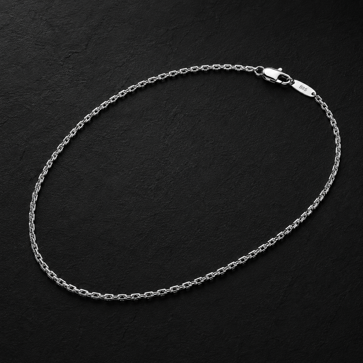 Monolith Silver Box Chain Necklace