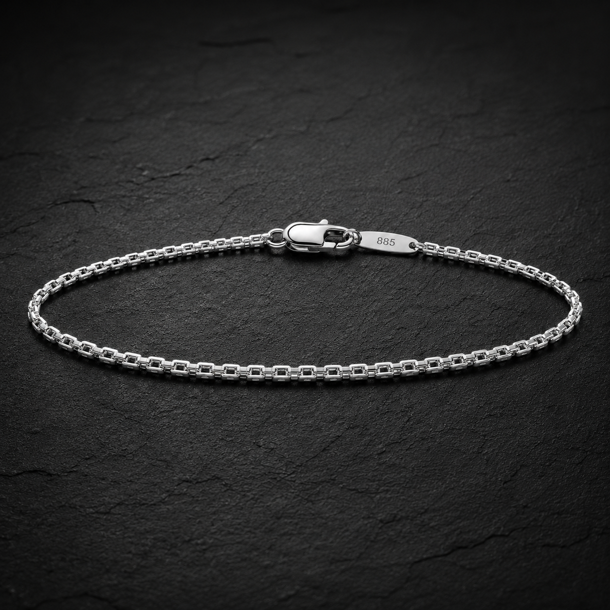 Monolith Silver Box Chain Necklace