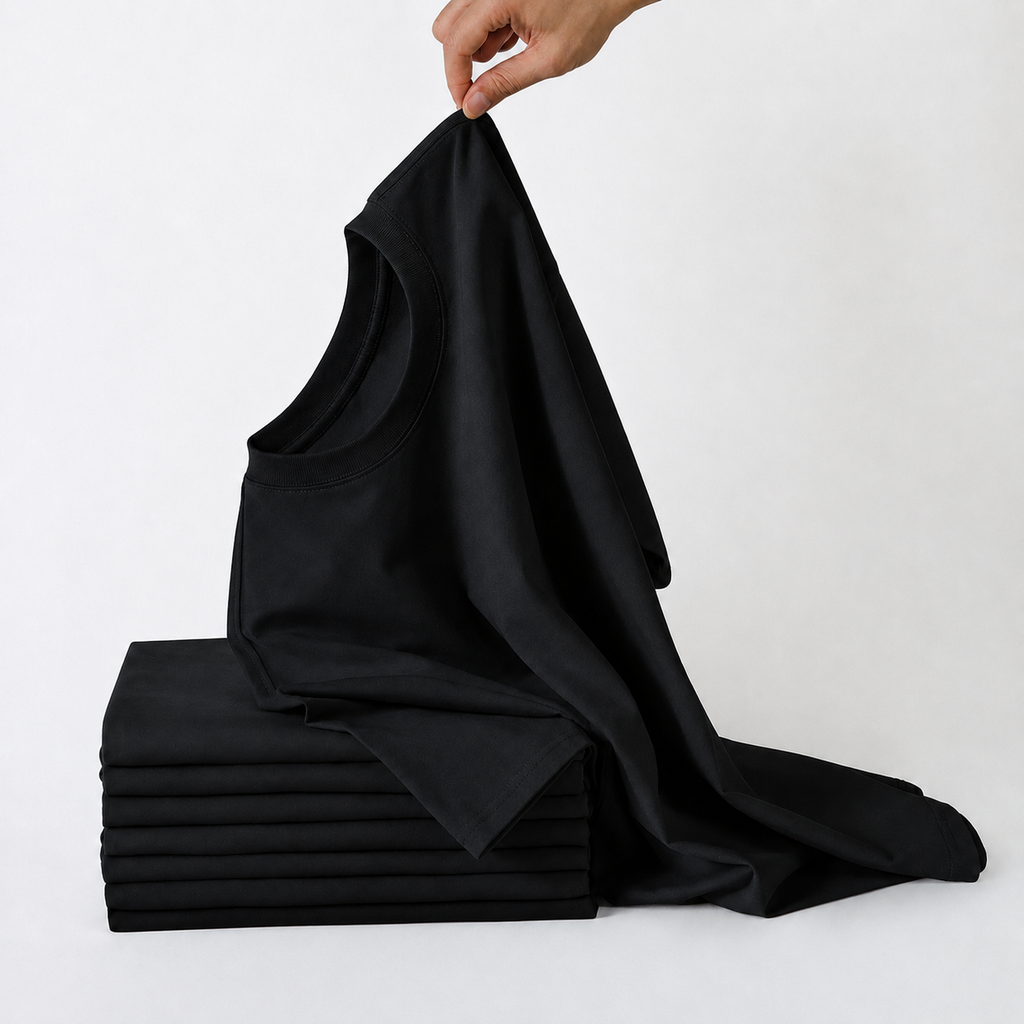 Pack de 6 T-Shirts Noirs 100 % Coton – 200 g/m²