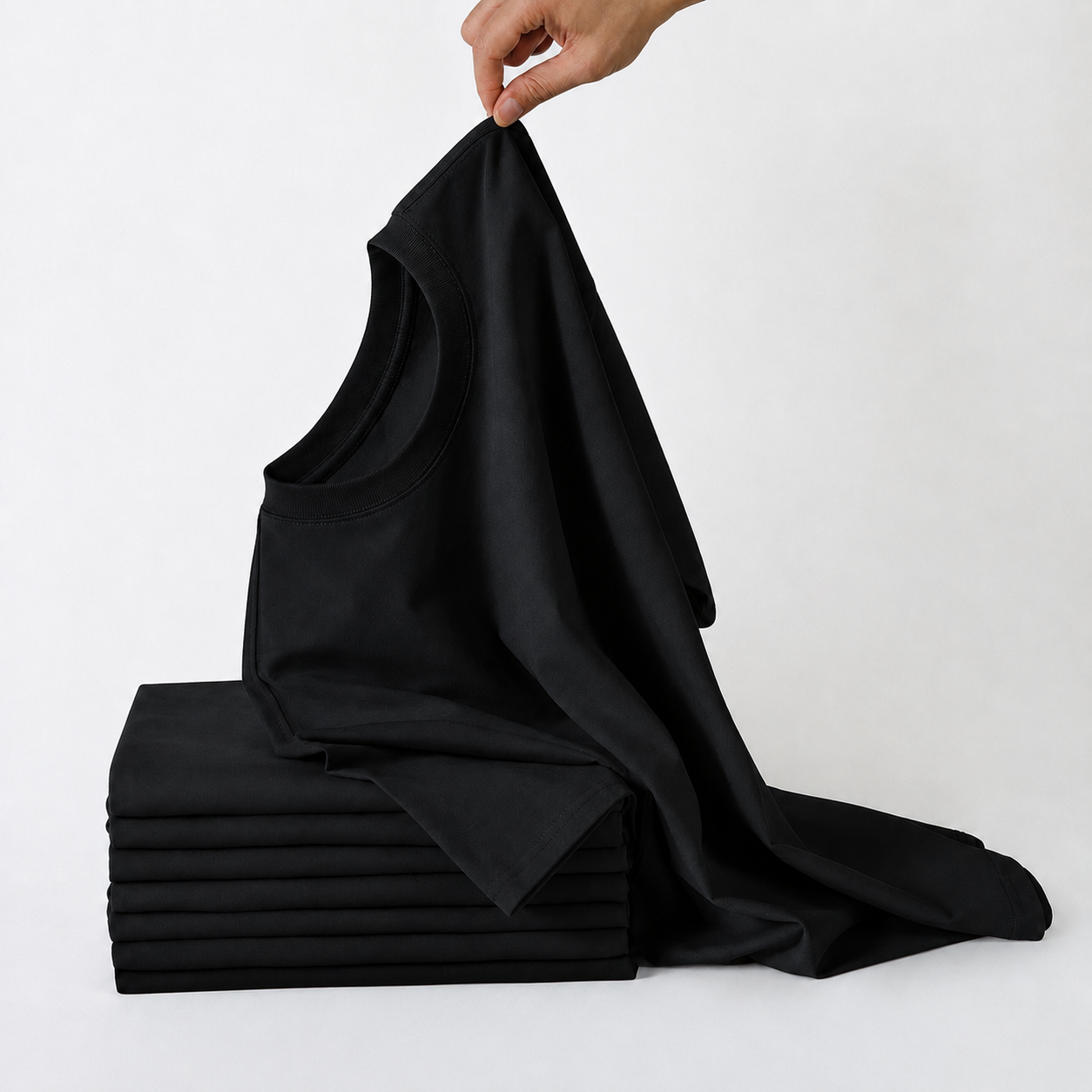 Pack de 6 T-Shirts Noirs 100 % Coton – 200 g/m²