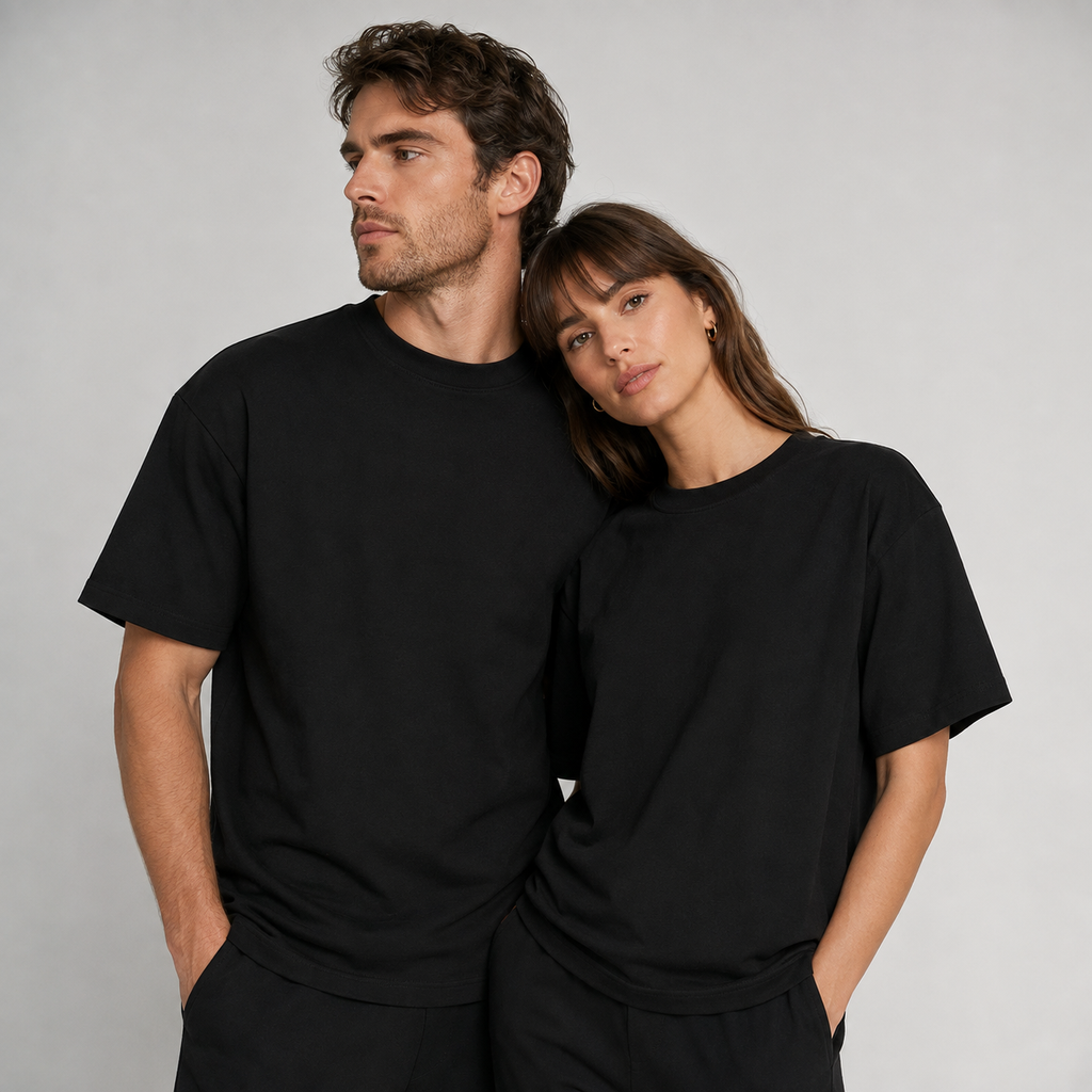 Pack de 6 T-Shirts Noirs 100 % Coton – 200 g/m²