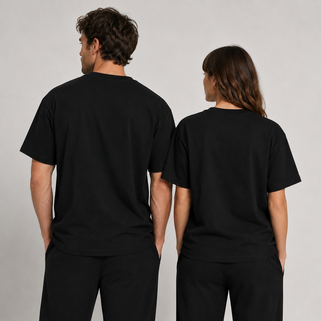Pack de 6 T-Shirts Noirs 100 % Coton – 200 g/m²