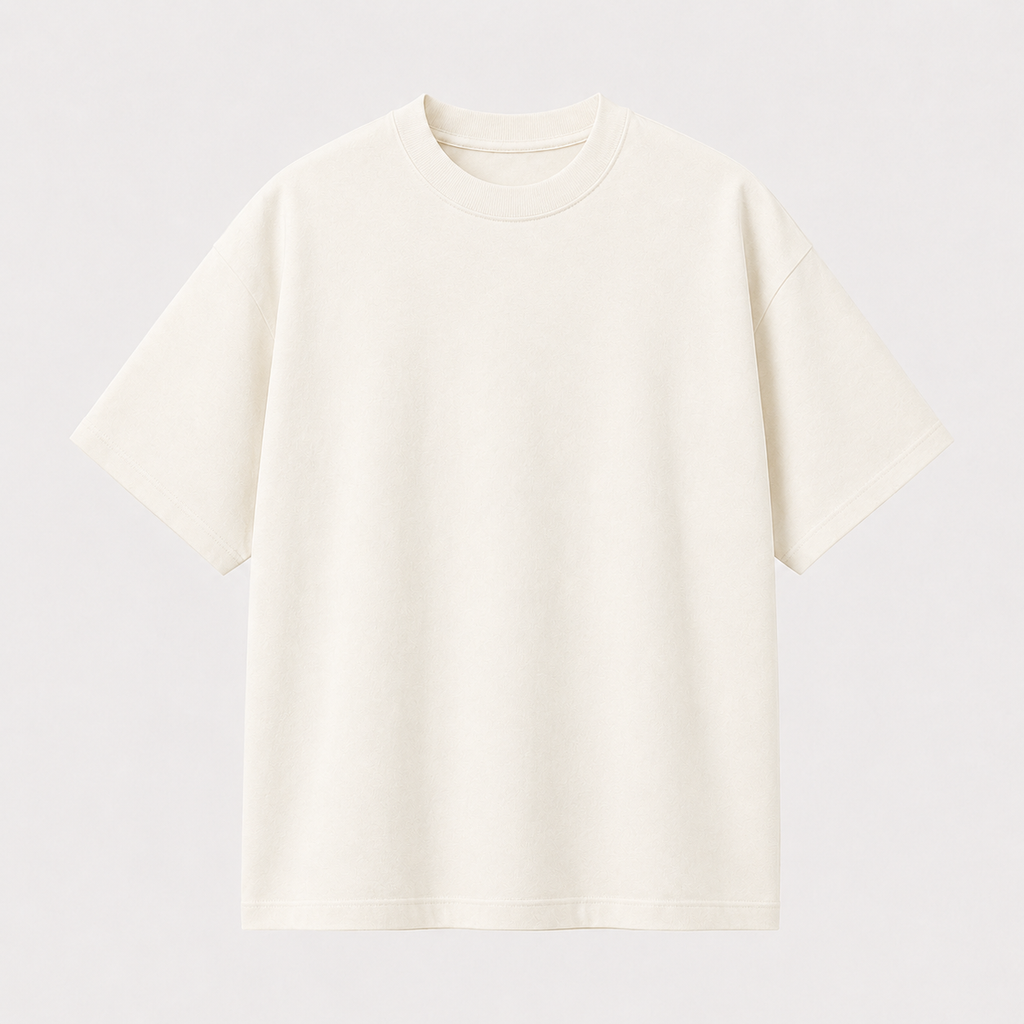 Pack de 6 T-Shirts Blanc Cassé 100 % Coton