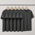 Pack de 6 T-Shirts Anthracite Lavé 100 % Coton