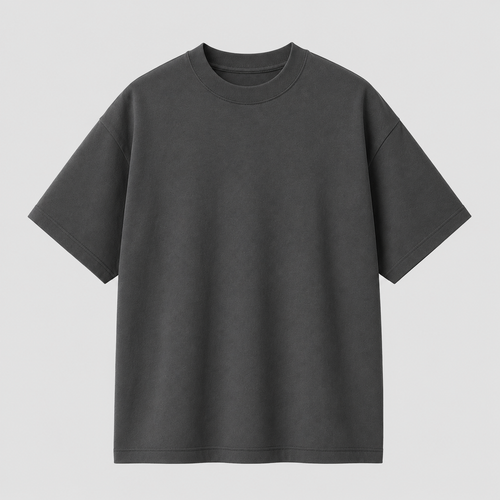 Pack de 6 T-Shirts Anthracite Lavé 100 % Coton