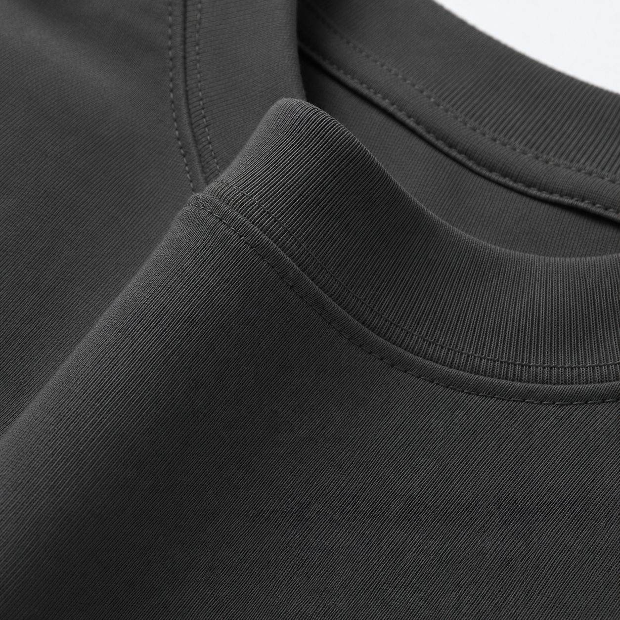 Pack de 6 T-Shirts Anthracite Lavé 100 % Coton