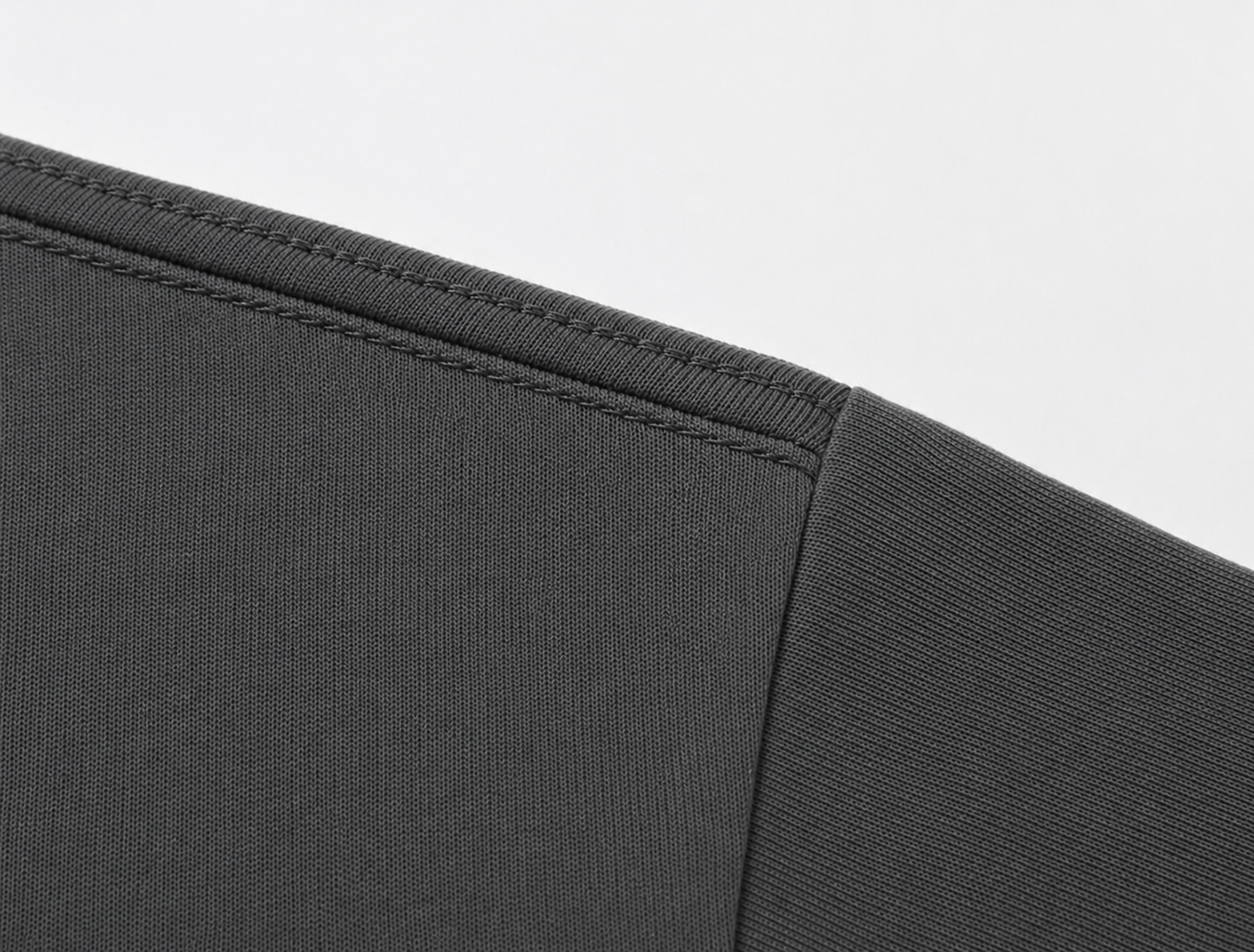 Pack de 6 T-Shirts Anthracite Lavé 100 % Coton