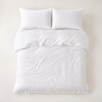 Set Funda Plumón Algodón Egipcio 400 Hilos - Blanco Hotel