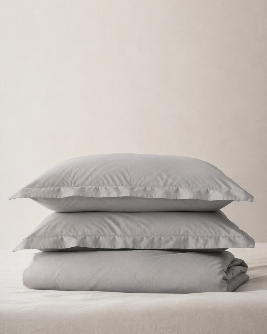Set Funda Plumón Algodón Egipcio 400 Hilos - Gris Nube